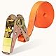 HASKYY Spanngurte mit Ratsche 10er Set, Zurrgurte Ratschengurte 5m*27mm Befestigungsriemen 400-800 daN orange