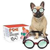 Jet Setter Sunglasses for Dog - UV Protective Lenses, Debris Protection, Pannus Prevention, Invisible Chinstrap, Interchangeable Lenses, NYC Design -Tortoise, Medium