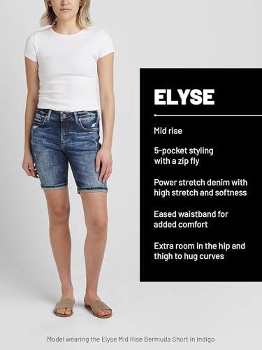 Short Elyse Mid Rise Silver Jeans Co la solution denim confort taille 25