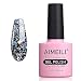 AIMEILI Soak Off UV LED Gel Nail Polish - Diamond Glitter Amethyst Purple (046) 10ml