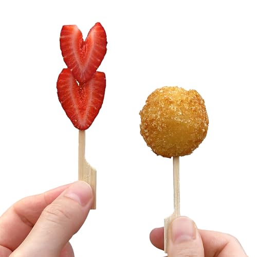 ECODESIGN-US Mini Bamboo Cocktail Picks - 300PCS 3.5” Skewers for Appetizers, Charcuterie and Cocktail - Disposable Wooden Food Picks for Cheese, Fruit & Garnishes for Party, Wedding & Event Catering — view 2