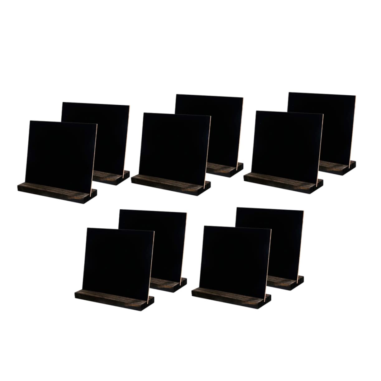 Mini Lavagne da Tavolo 10 Pezzi in Pannello di Densità Nero