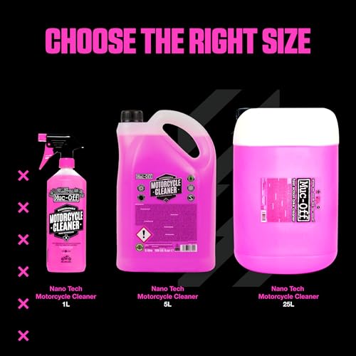 Muc Off Nano-Tech Motorcycle Cleaner Motorrad Reiniger, 5 l - Hochwirksames, Biologisch Abbaubares Motorrad Reinigungsmittel Spray - Sicher auf Allen Oberflächen und für Alle Motorradtypen Geeignet