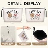 Game Day Makeup Bag Gifts for Mom from Daughter Mom Gifts Baseball Gifts for Baseball Lovers Fans Players Mommy Mum Mother Friend Zipper Pouch Bag for Appreciation Mothers Day Birthday Cosmetic Bag