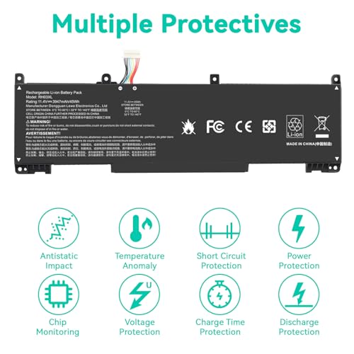 Image of 11.4V 45Wh RH03XL M02027-005 M01524-1D1 Laptop Battery for HP ProBook 430 440 445 450 630 640 650 G8 Series HSTNN-IB9Q HSTNN-OB1T HSTNN-DB0B HSTNN-UB7X M01524-2B1 M01524-AC1 (short style)