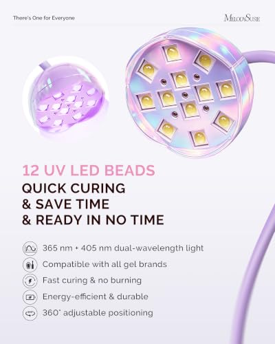 Image of MelodySusie Gooseneck Cordless UV Nail Lamp P-ArtM2 Light for Nail Tips