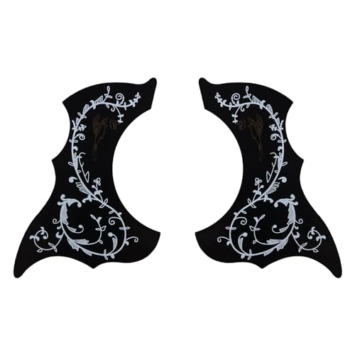 SM SunniMix 2Pcs Acoustic Guitar Pickguard, Self Adhesive Scratchplate Universal Sticker for Left...