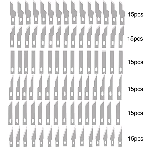90Pcs Knife Blades Precision Craft Knife Set , For Diy Artwork, Cutting, Models, Scrapbook #TOP1