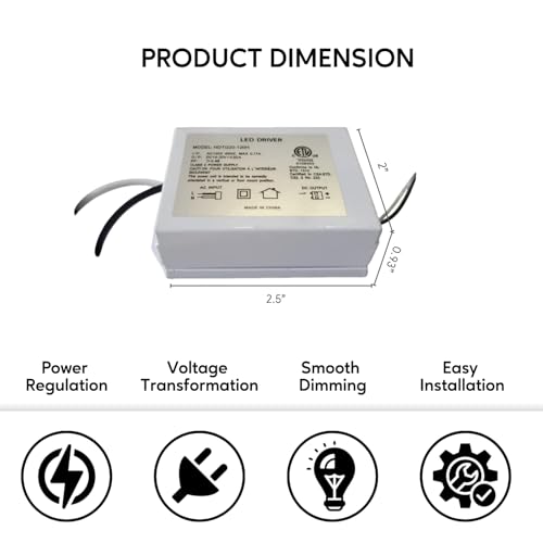 Image of Ironsmith Lighting | 20W LED Driver 14-32V DC 20W Max 0.17A Dimmable Class 2 Power Supply