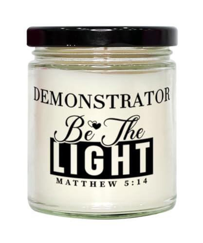 Bible Verse Demonstrator Candle,Christmas Gifts for Demonstrator Be The Light Mattew 5:14 Gifts for Women Coworker Demonstrator Birthday Candle Christmas Gifts, Housewarming, Soy Wax, Scented, Decor