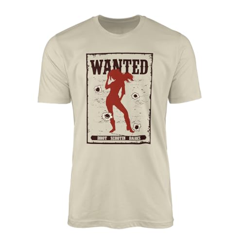 Willow Gifts Wanted Woman Silhoutte - Camiseta de vaquera Western Line Dance Tap Dance Vintage Retro Wanted Poster ropa cómoda Country Line Dancing regalo, natural, XL
