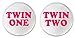 A&T Designs - Set of 2 - TWIN 1 / TWIN 2 (pink) 3