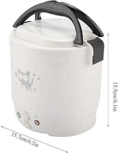 Miniatura 8 de Mini olla arrocera, 1 litro, 12 V, portátil, lonchera eléctrica para coche, vaporizador de alimentos de cocción rápida, olla antiadherente