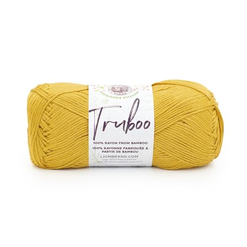 Image of Lion Brand Yarn Truboo Yarn for Knitting and Crocheting, Maize, 1 Pack