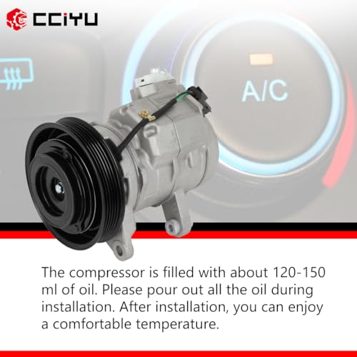 Image of CCIYU AC Compressor w /Clutch for Jeep Commander V6 3.7L 2008-2010