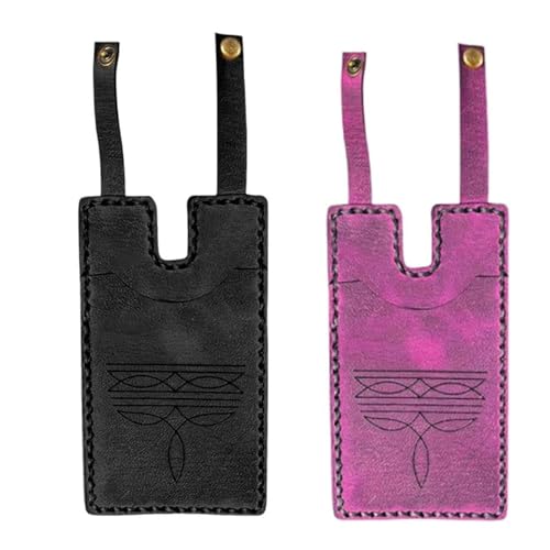 Western Boot Wallet With Snap Strap,Fashionable Handmade Leather Wallet Card Holder,Small Wallet With Snap Closure, Multiple Cards.(Black+pink)