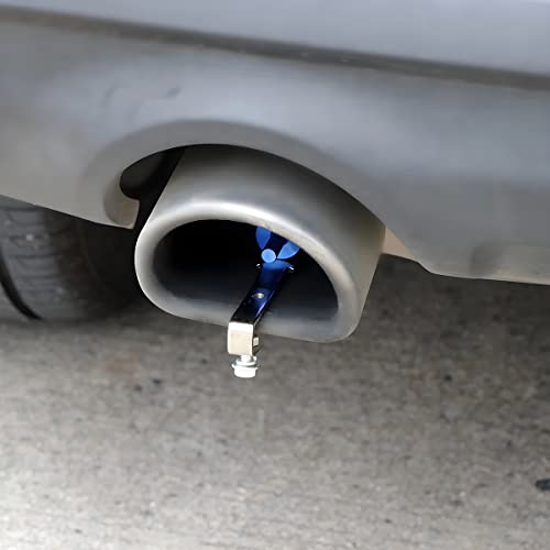 JNNJ 2 Piezas Silbato Escape Coche, Silbato De Escape Con Turbo Sonido Para Coche, Aleación Aluminio Universal Sonido Turbo Cola De Escapes Tubo De Escape Silbato Coche Pieza Modificada（Azul） - imagen 6