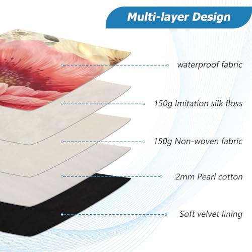Funda para portátil 13-14 pulgadas con diseño floral impermeable miniatura 4