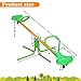Seesaw Sit and Spin Teeter Totter Heavy Duty Outdoor Playground Equipment Outside Toys Set Swiveling 360 Degrees Rotating for Kids Backyard