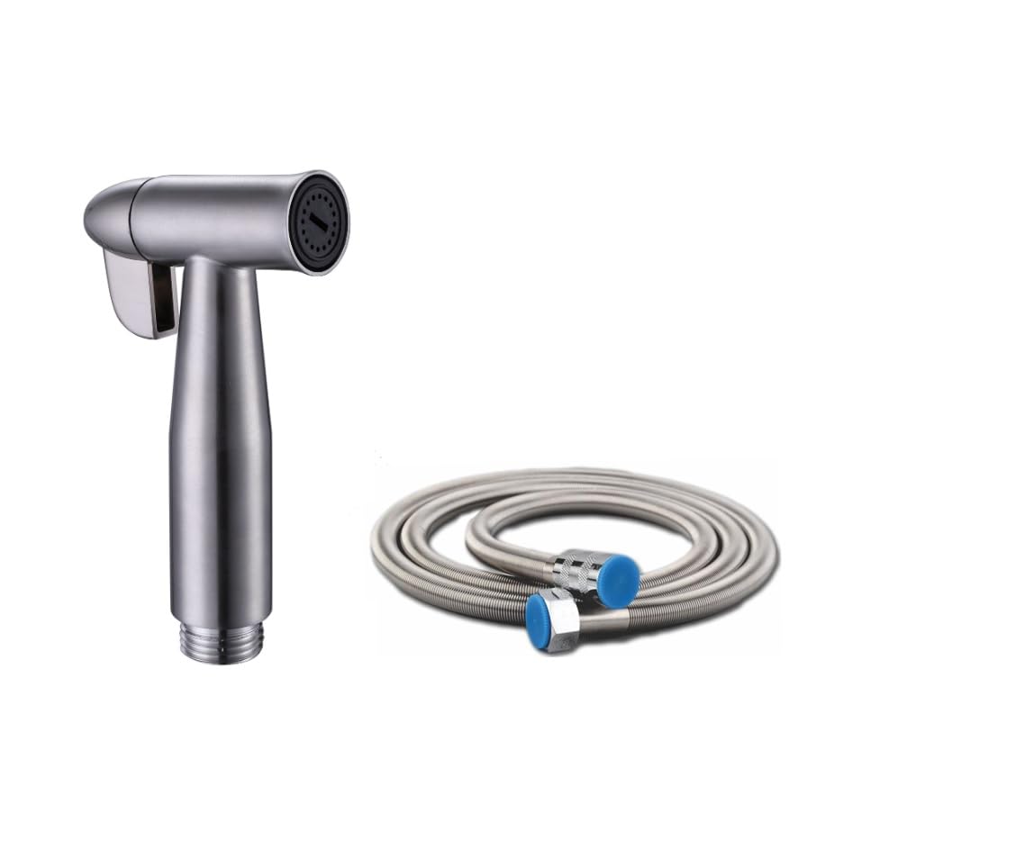 Universal bargin Handheld Muslim Shower toailet SHATAFF with Shower Hose Super Flexi 1.5m Chrome Bidet Hose Douche Hand Shower Spray Toilet Hand Held Bidet Spray Kit