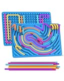 Sensory Fidget Toys for Kids,Silicone Sensory Activity Board for Stress,Soft Worry Toys for Calm Down Corner Supplies,Play Therapy ,Portable Travel Bag & 15 Strings,Simple Dimple Fidget Toys