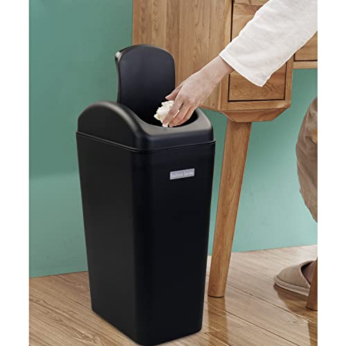 Doryh 12 L Plastic Trash Can, Kitchen Garbage Can With Swing Lid, 2 Packs #TOP6