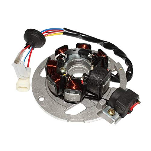 P2R (Motorisé) STATOR ALLUMAGE SCOOT ADAPTABLE CPI 50 ARAGON, HUSSAR, OLIVER, POPCORN (7 POLES - AVEC PLATINE) -P2R-