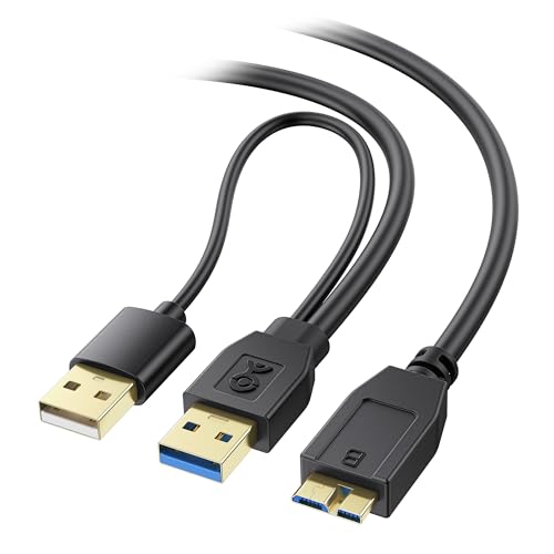 Cable Matters Câble séparateur Micro USB 3.0 vers USB (d'alimentation en Y micro USB 3.0, câble USB en Y, câble USB en Y) 0,5m