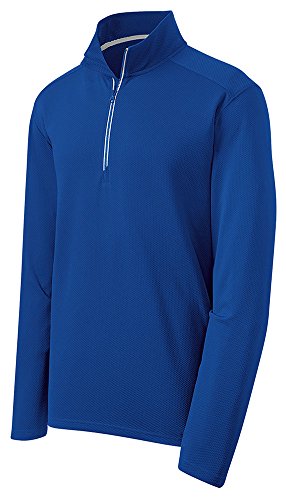 DRIEQUIP Moisture Wicking Textured 1/4-Zip Pullover Sweatshirt in XS-4XL