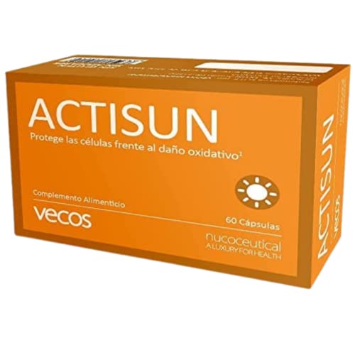Actisun Vecos Con Betacaroteno Para Un Bronceado Natural Y Luminoso | Antioxidante Con Vitaminas C Y E Para La Protección De La Piel Contra Radiaciones Ultra Violetas Y Radicales Libres