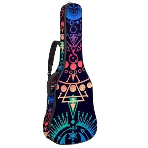 Housse de guitare en tissu Oxford épais rembourré avec boucle de suspension et sangle de cou Motif ethnique bohème sans couture 101,6 cm, Multicolore 4., 42.9×16.9×4.7 in, Sac de transport tendance - Les Beatles, Paul McCartney, John Lennon, RIngo Starr, George Harrison Housse de guitare en tissu Oxford épais rembourré avec boucle de suspension et sangle de cou Motif ethnique bohème sans couture 101,6 cm, Multicolore 4., 42.9x16.9x4.7 in, Sac de transport tendance