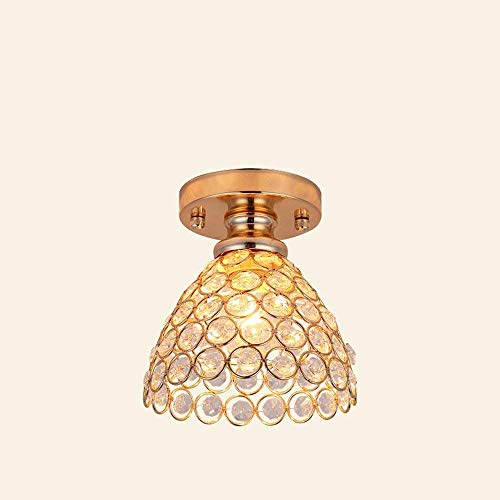 Plafonnier de cristal GZZ LED pour couloir et escalier moderne maison 12x15cm