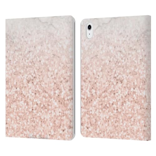 Coque en cuir Apple iPad Air 2020/2022 marbre rose or pailleté Nature Magick