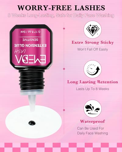 EMEDA Sensitive Lash Extension Glue Professional Eyelash Extension Glue(01) Detail