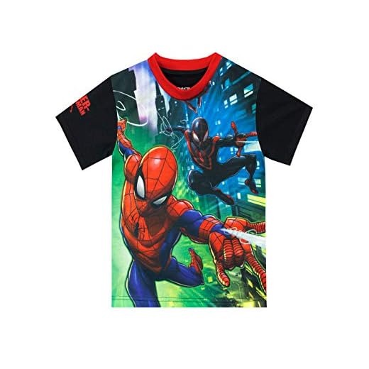 Marvel Camiseta de Manga Corta para niños El Hombre Araña Multicolor 3-4 Años