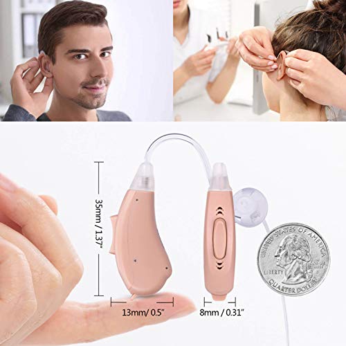 Hearing Amplifiers For Seniors Adult Noise-Cancelling - Digital 312 Batteries Ear Amplifier With Feedback Canceling, Hearing Aid Cleaning Tools Included, Miracle Ear Sound Amplifiers (Left) #TOP1