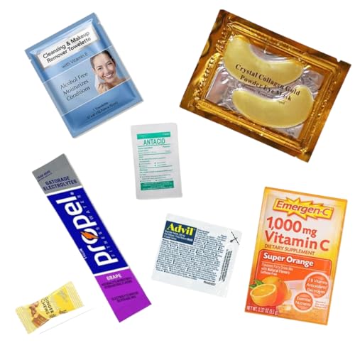 Real Vitamins 10 Pack Bulk Hangover Kit Supplies For Bachelorette Parties, Weddings, Events with 7 Pcs per Kit - Bachelorette Party Supplies (70 Pcs)