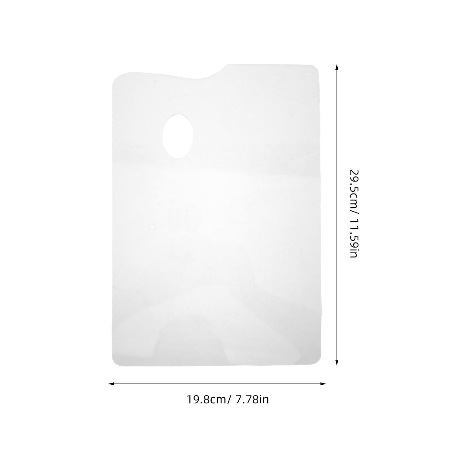 Lurrose Paleta de pintura acrílica de 3 piezas con orificio para el pulgar: 11,6 x 7,8 pulgadas - Paleta de pintura transparente - Fácil de limpiar - Bandejas de antiadherentes para artistas,
