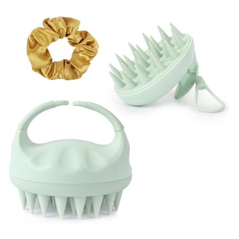 Sndyi Scalp Massager Shampoo Brush, Scalp Scrubber with Soft Silicone Bristles, Scalp Exfoliator for Dandruff Removal, Scalp Massager for Hair Growth, Wet Dry Hair Brush for Scalp Care Cover