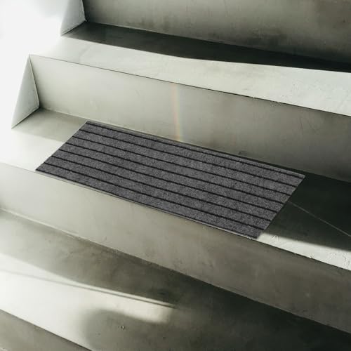 Tapis d'escalier antidérapants 24x80 cm lot de 4 marches moquette extérieure