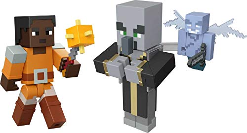 Minecraft Dungeons 3.25' Figures 2-Pk Battle Figures, Great for Playing, Trading, and Collecting, Action and Battle Toy for Boys and Girls Age 6 and Older