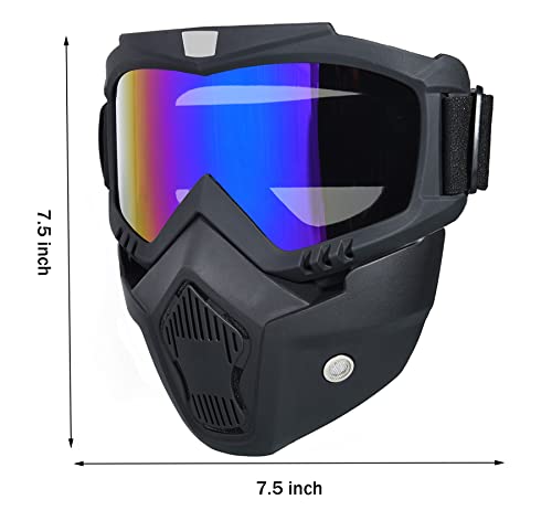 Image of Paintball Mask Anti Fog,Tactical Full Face Mask Ski Mask Goggles Detachable Adjustable,Motorcycle Riding Face Protection