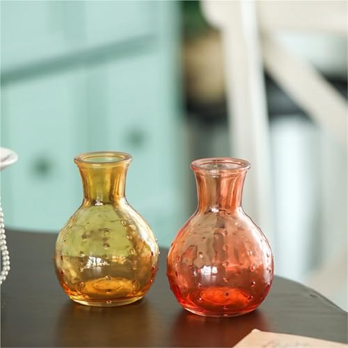 Mini floreros de cristal de 2 piezas para decoración de mesa y bodas 6
