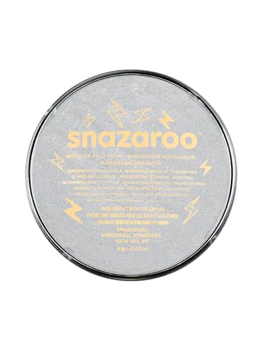 Snazaroo Metallic Face and Body Paint, 18.8g (0.66-oz) Pot, Silver
