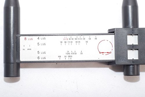 eoocvt Bolt Pattern Sliding Measuring Tool Wheel Rim 527 Gauge 4 5 6 8 Lug PCD Ruller