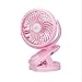 Produktbild LIFEIYAN Ventilator USB-Clip Ventilator Wiederaufladbare Batteriebetriebene Mini-Schreibtisch-Ventilator for BabyPram, Büro, Zu Hause, Reisen, Camping Schreibtischventilator (Color : Pink)