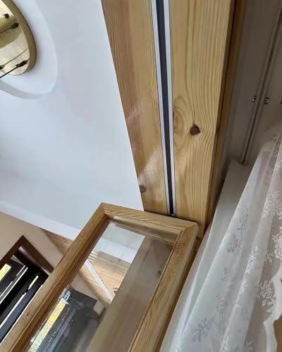 Herraje para puerta plegable pesada, rieles y rodillos de aluminio para puertas corredizas de clósets, montaje de techo miniatura 5