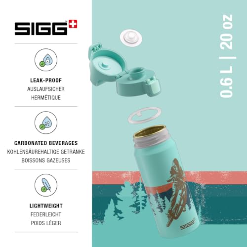 Botella de aluminio para niños SIGG cantimplora infantil azul claro libre de BPA para colegio 4