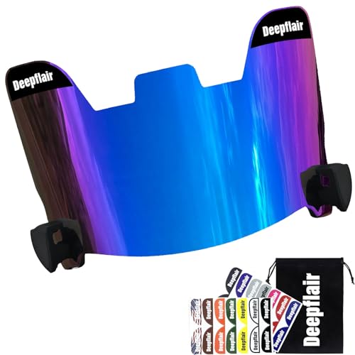 Deepflair Football Visor Tinted Football Visor Clear Eye Shield Visor with Clips for Helmet Football Protection Gear(Blue)