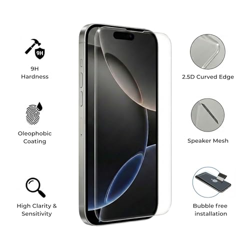 Image of ArmorGlass Borderless Tempered Glass compatible with iPhone 12, iPhone 12 Pro Screen Protector, 9H Hardness, 2.5D Curved Edge, Oleophobic Coating